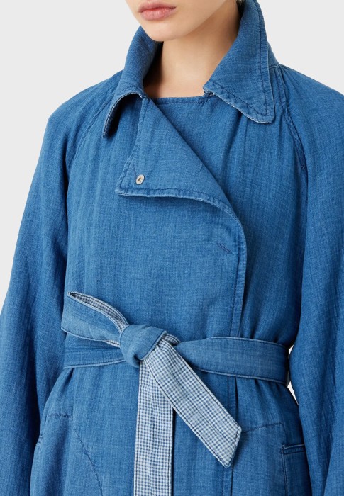 тренч  из проверенных материалов спереди