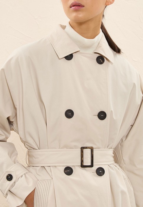 тренч  из проверенных материалов спереди