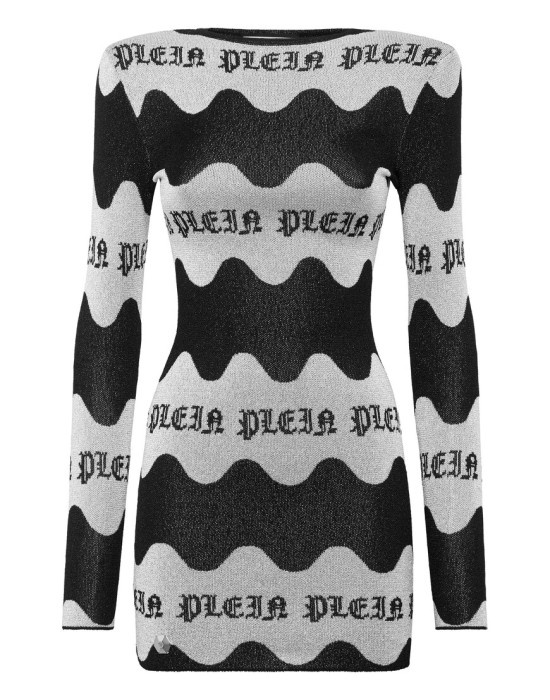 трикотажное платье  от бренда philipp plein вид слева