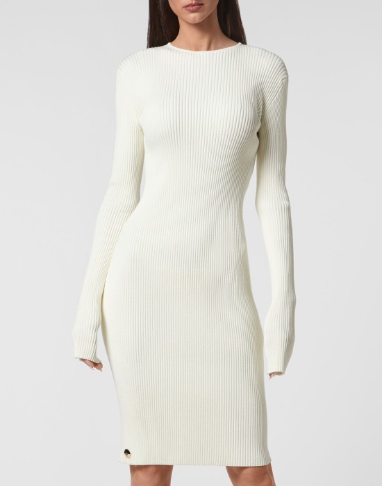 трикотажное платье  от бренда philipp plein вид слева