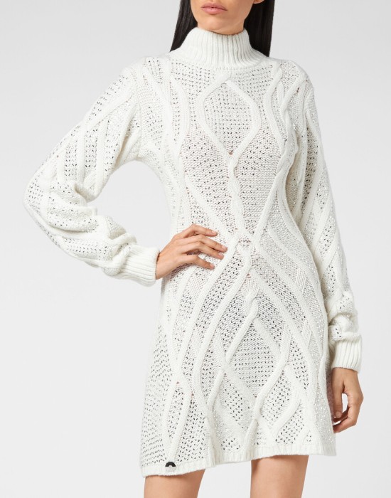 трикотажное платье  от бренда philipp plein вид слева