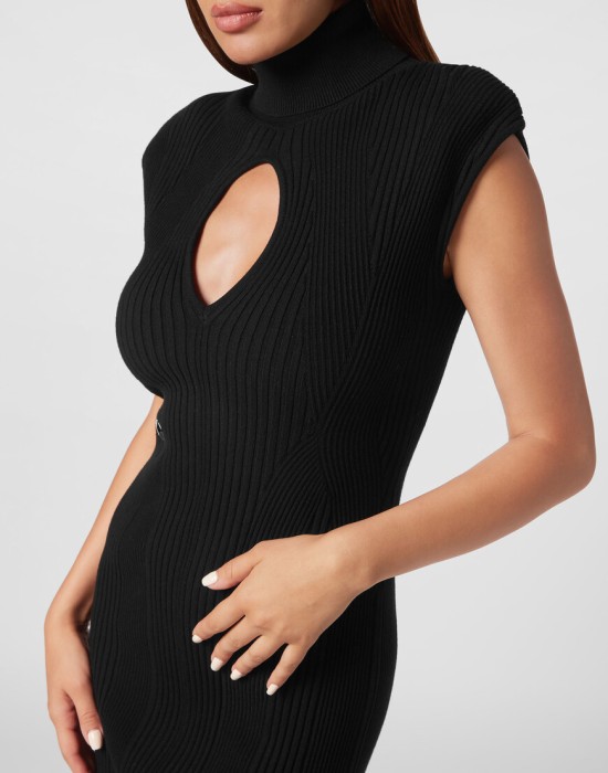 трикотажное платье  из проверенных материалов спереди