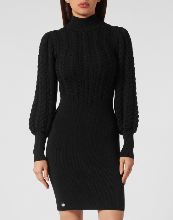 трикотажное платье  от бренда philipp plein вид слева