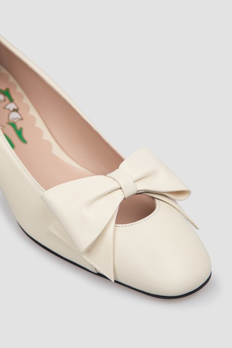 туфли  модель bowow 45 из льна спереди