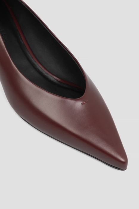 туфли  из льна спереди