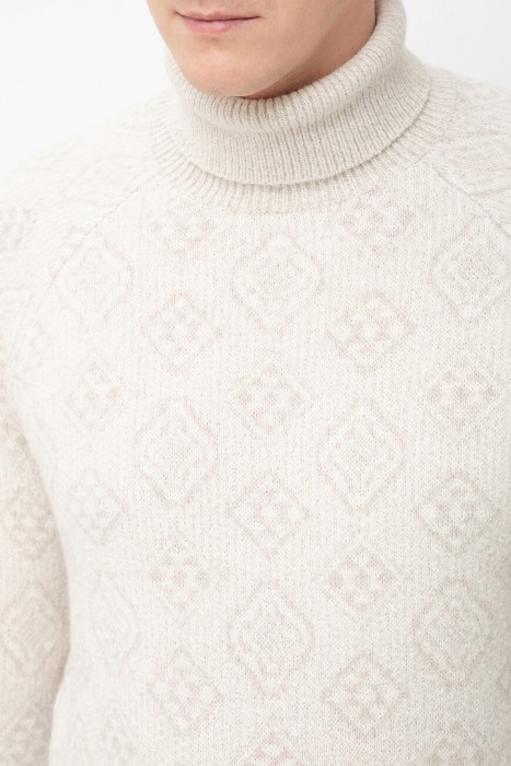 водолазка  модель geometric jacquard из италии вид сбоку