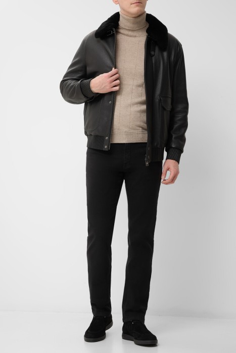 водолазка  из кожи спереди