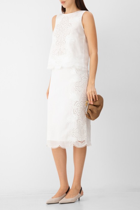 юбка maxmara из хлопка спереди