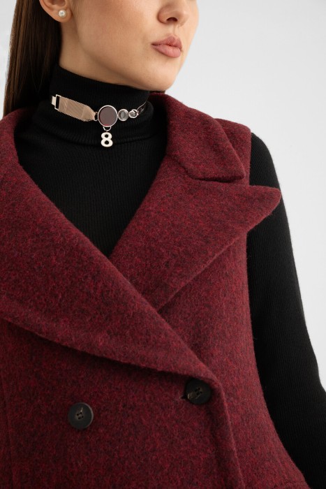 жилет  удлиненный из франции вид сбоку