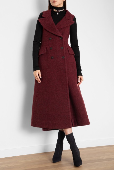 жилет  удлиненный из шерсти спереди