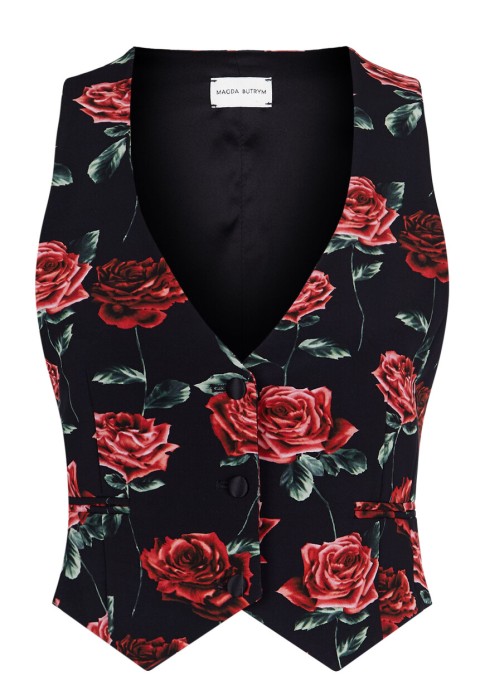 Товар с артикулом PF23 KAMIZELKA 01 CZARNY PRINT вид сзади