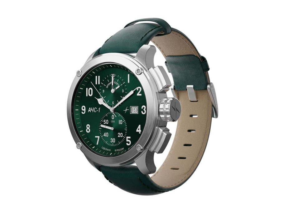 ачс-1 3520.d 44 мм кварц хронограф зеленые матовые по цене 45000 руб вид справа