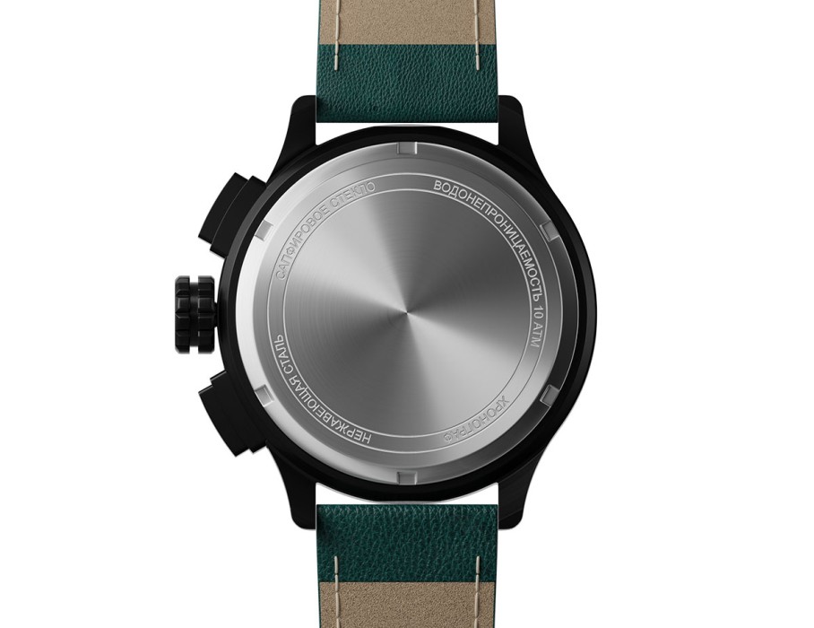 ачс-1 3520.d 44 мм кварц хронограф зеленые матовые из проверенных материалов спереди