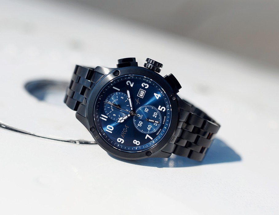 ачс-1 44 мм кварц хронограф синие матовые с внутренней стороны
