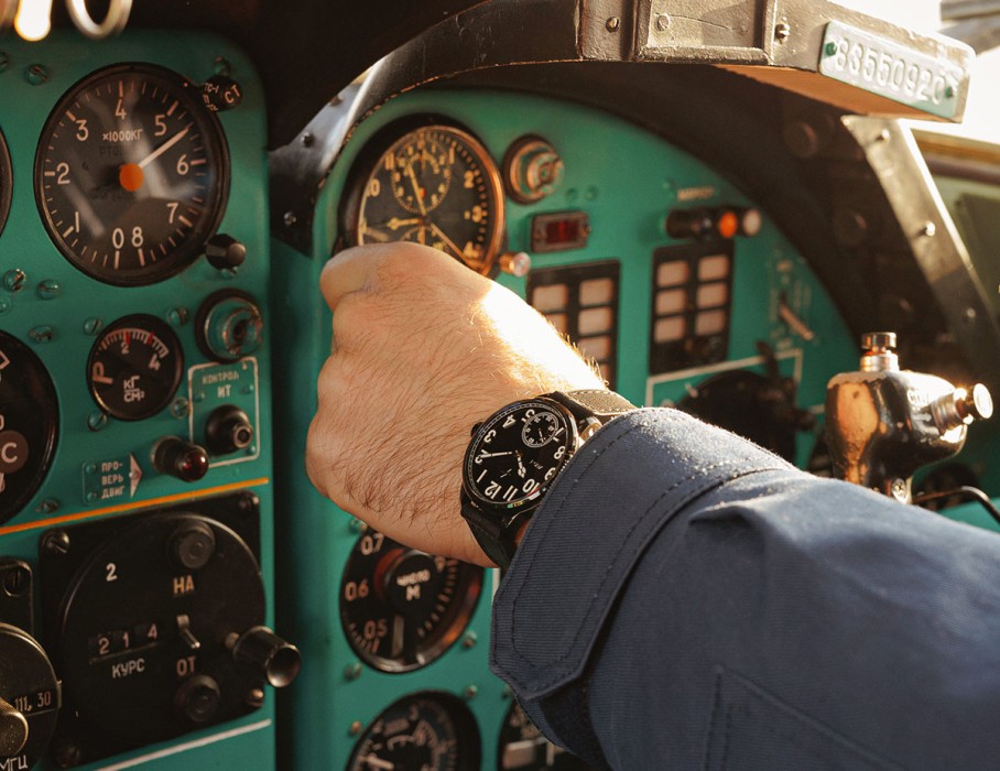 ачс пилот 3603s 42 мм ручной подзавод вид справа