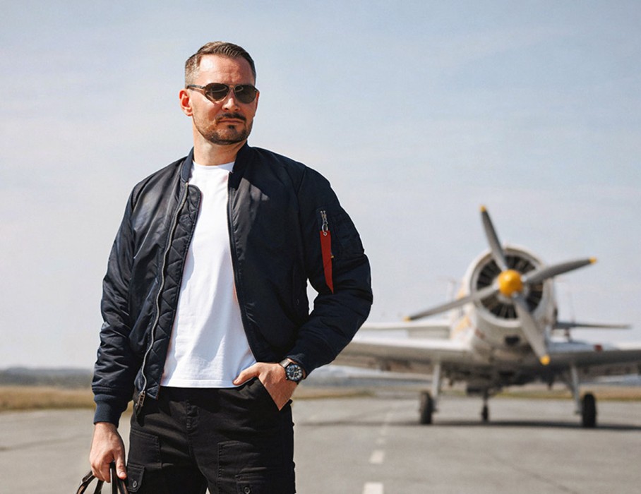 ачс пилот 3603s 42 мм ручной подзавод вид сзади