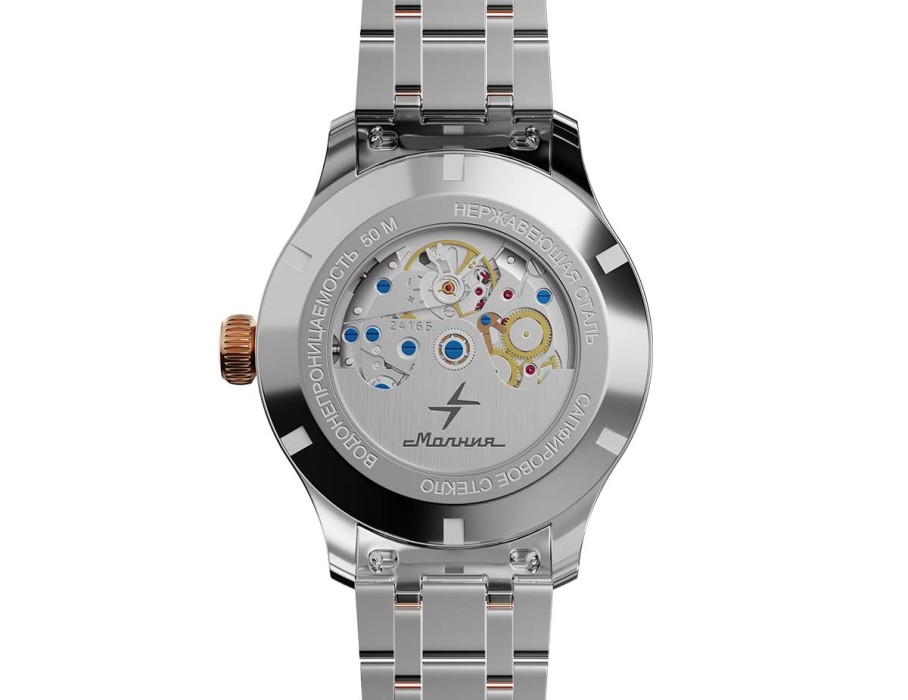 дебют tcb 2416 41 мм автоподзавод из стали спереди