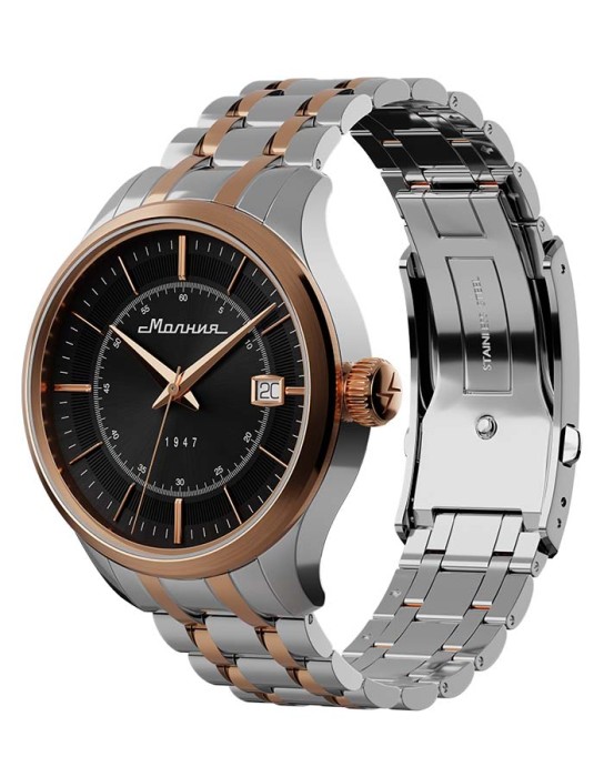 дебют tcb 2416 41 мм автоподзавод от бренда молния вид слева