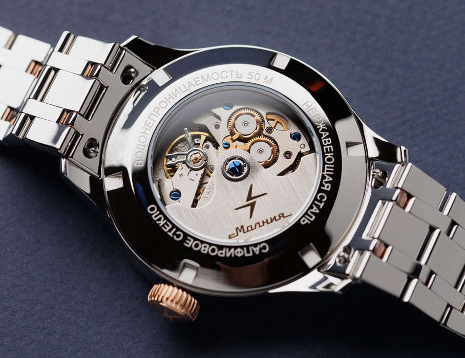 дебют tcb 2416 41 мм автоподзавод для взрослого возраста с изнаночной стороны