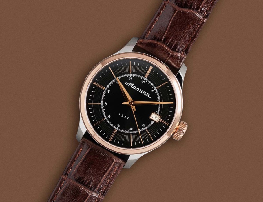 дебют tcb 2416 41 мм автоподзавод вид сзади