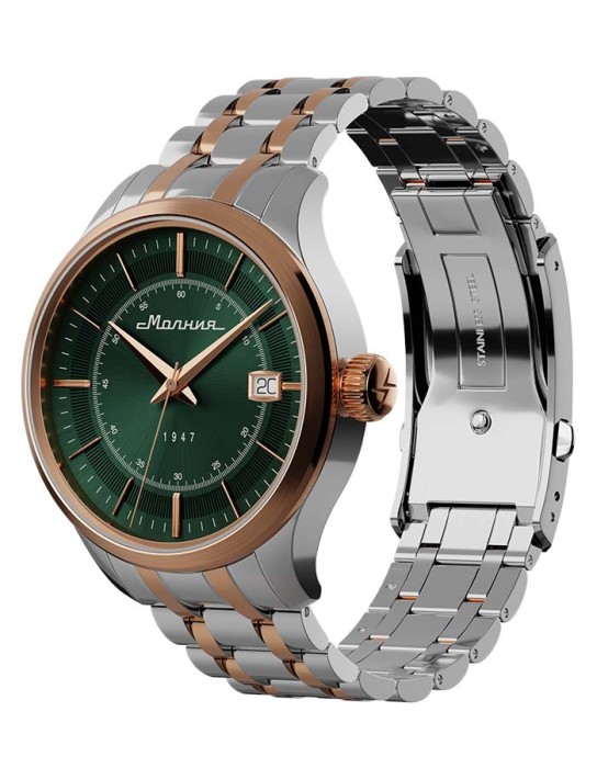 дебют tcb 2416 41 мм автоподзавод от бренда молния вид слева