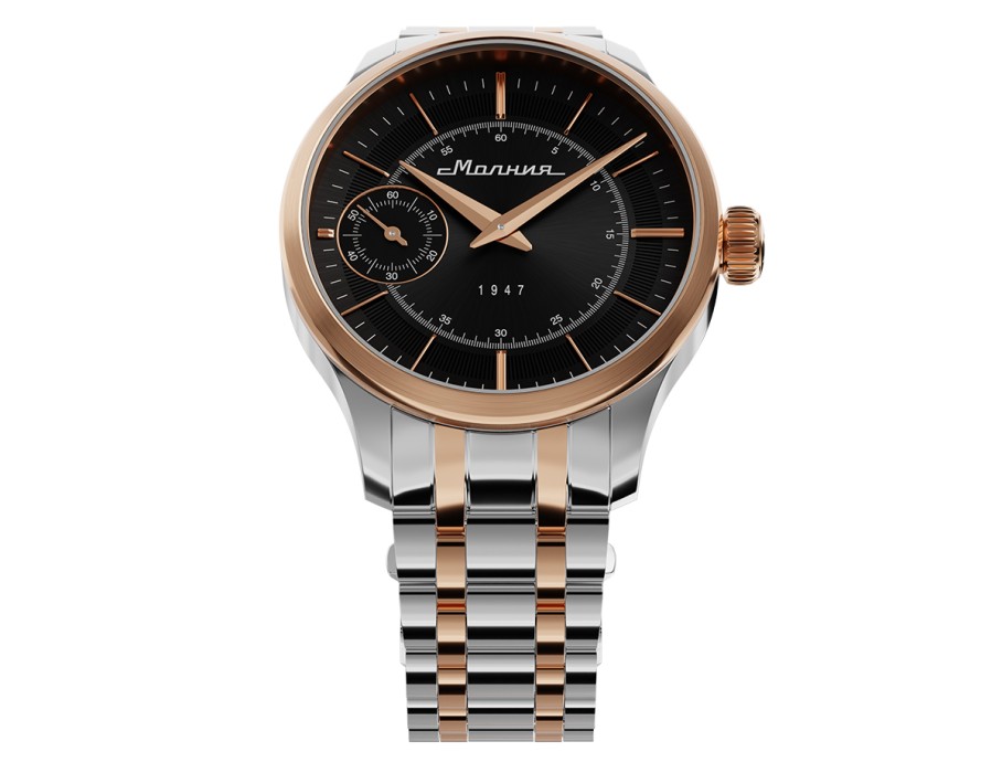 дебют tcb 3603 41 мм ручной завод из россии вид сбоку