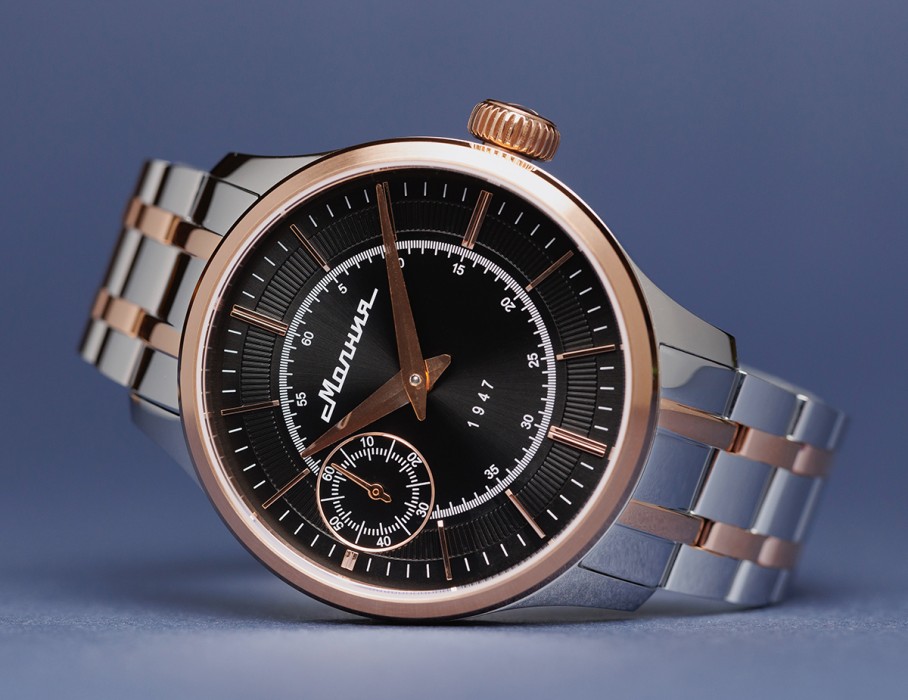 дебют tcb 3603 41 мм ручной завод вид слева