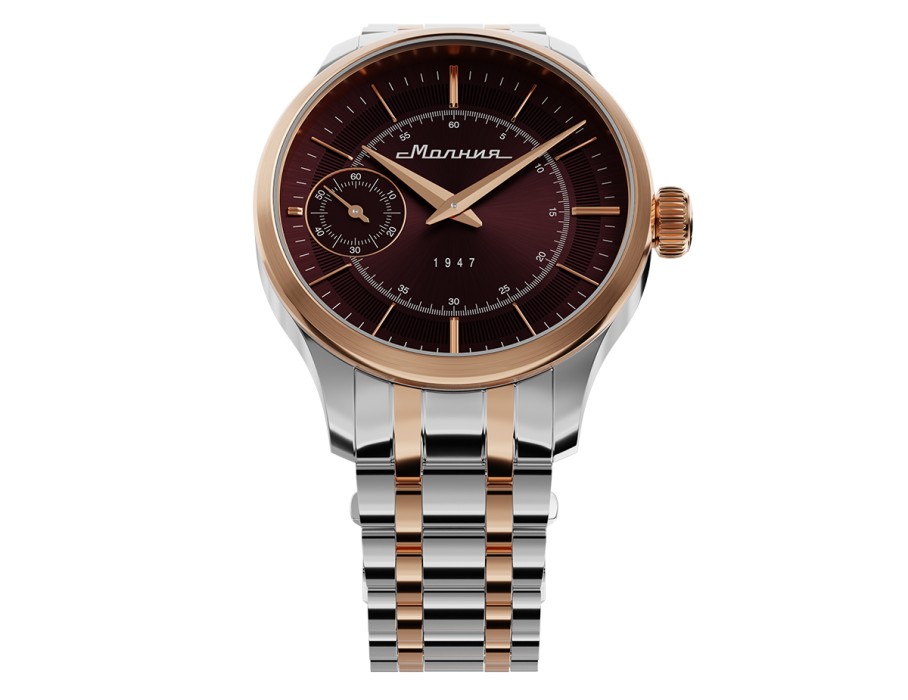 дебют tcb 3603 41 мм ручной завод из россии вид сбоку