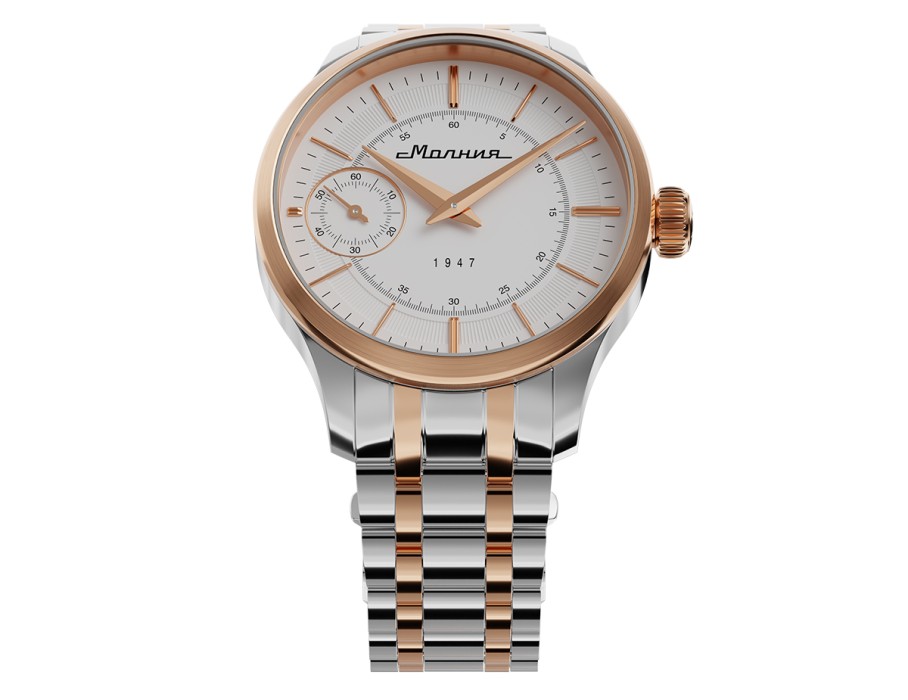 дебют tcb 3603 41 мм ручной завод из россии вид сбоку