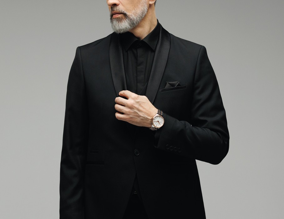 дебют tcb 3603 41 мм ручной завод вид слева