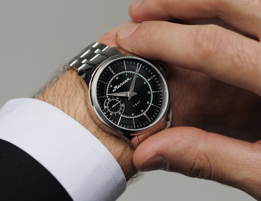 дебют tcb 3603 41 мм ручной завод вид сбоку