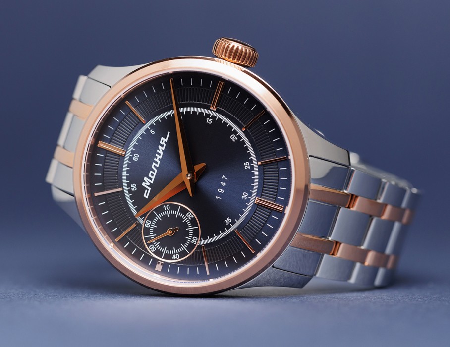 дебют tcb 3603 41 мм ручной завод вид слева