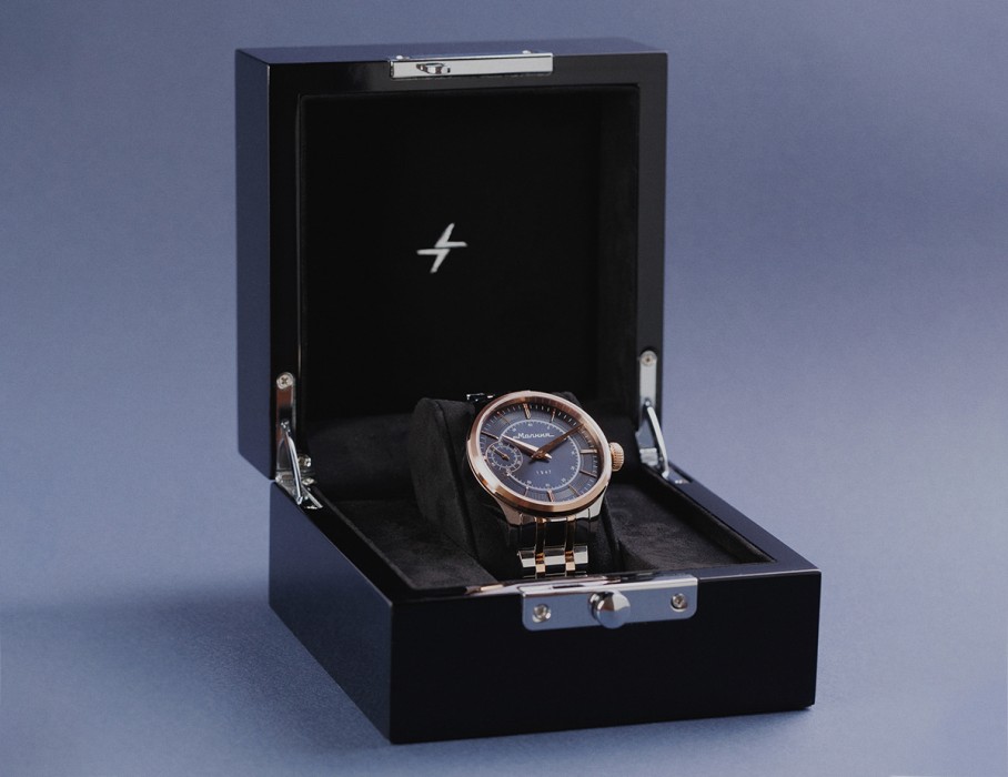 дебют tcb 3603 41 мм ручной завод вид сзади