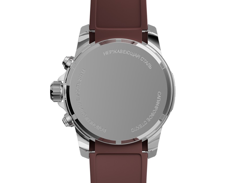 energy z60 42 мм кварц хронограф из проверенных материалов спереди