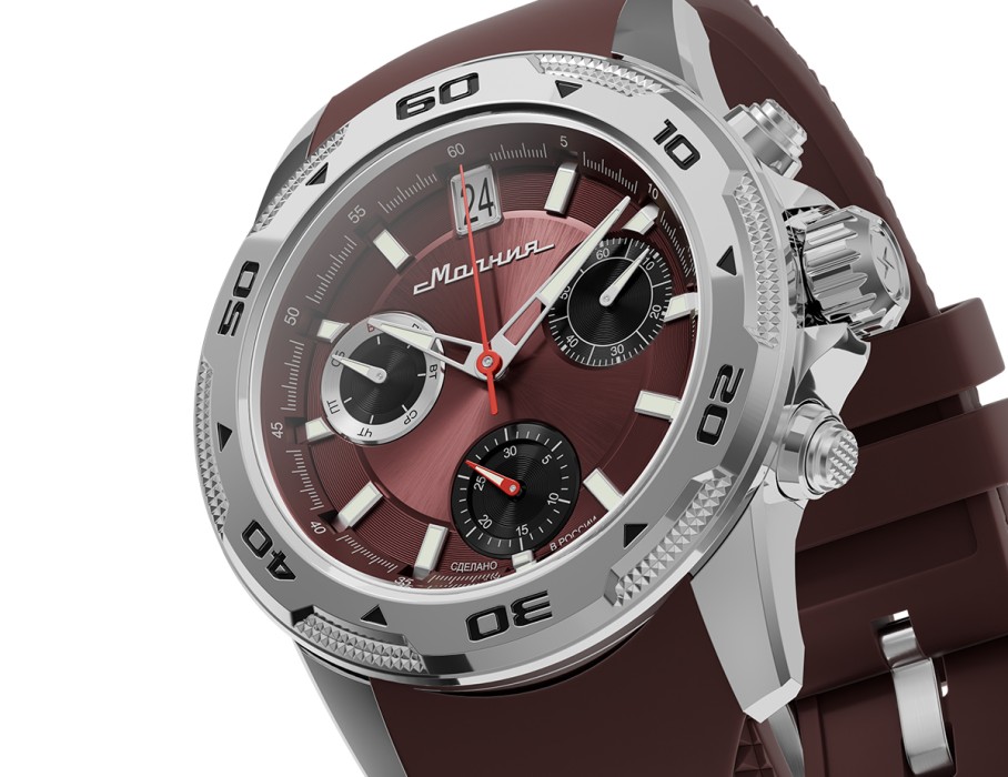 energy z60 42 мм кварц хронограф вид слева