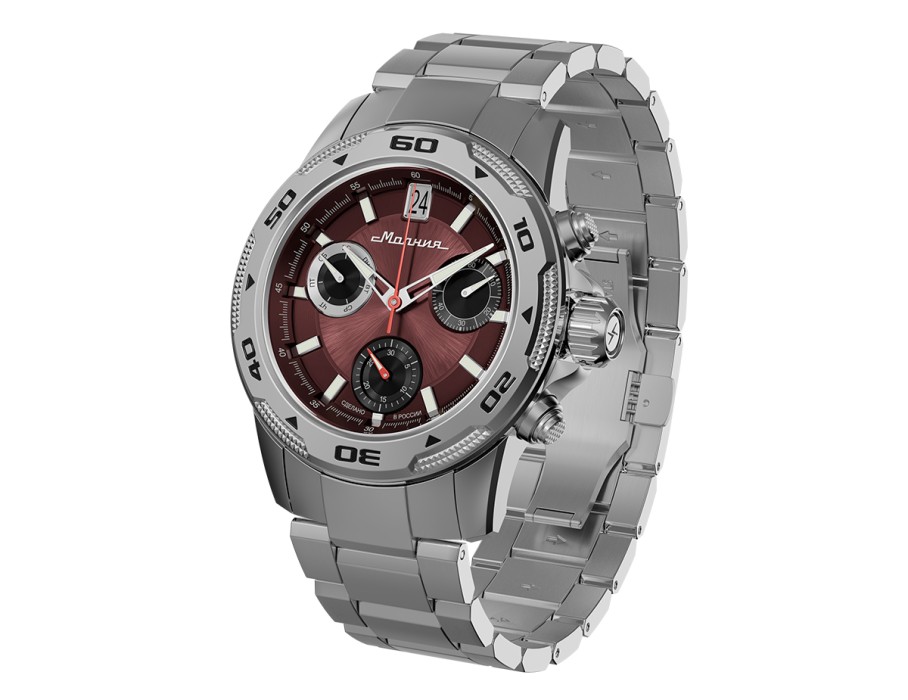 energy z60 42 мм кварц хронограф вид сзади