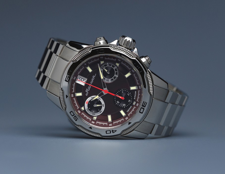 energy z60 42 мм кварц хронограф вид сбоку