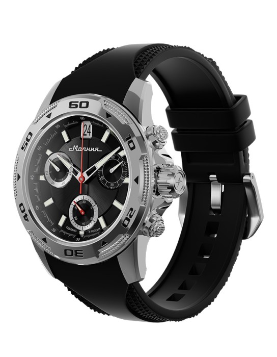 energy z60 42 мм кварц хронограф от бренда молния вид слева