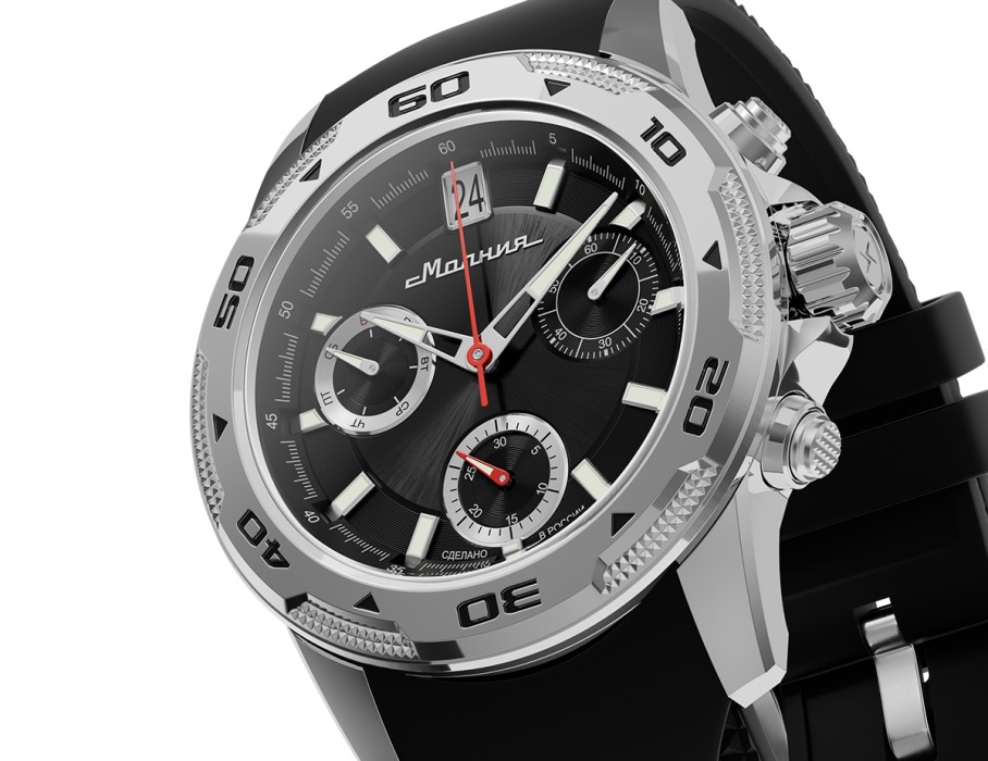 energy z60 42 мм кварц хронограф вид слева