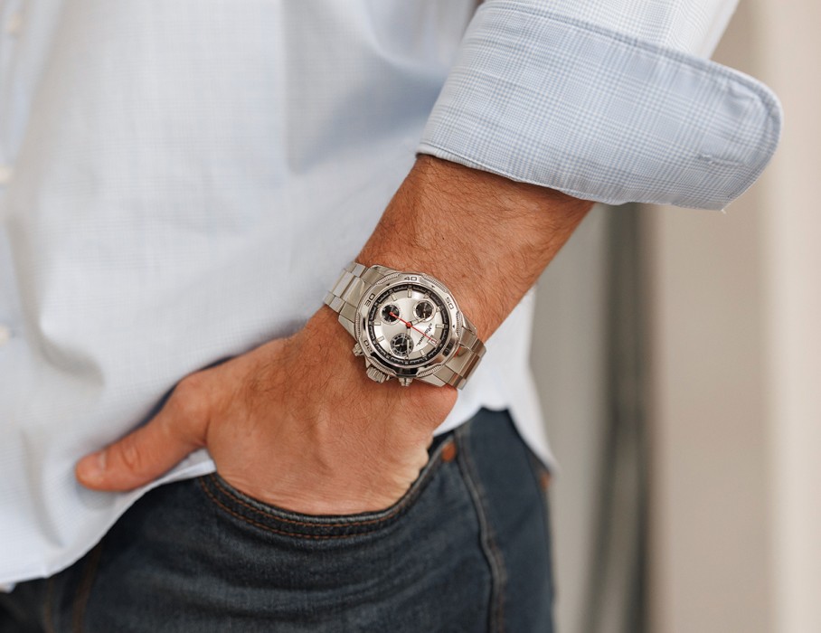 energy z60 42 мм кварц хронограф вид справа