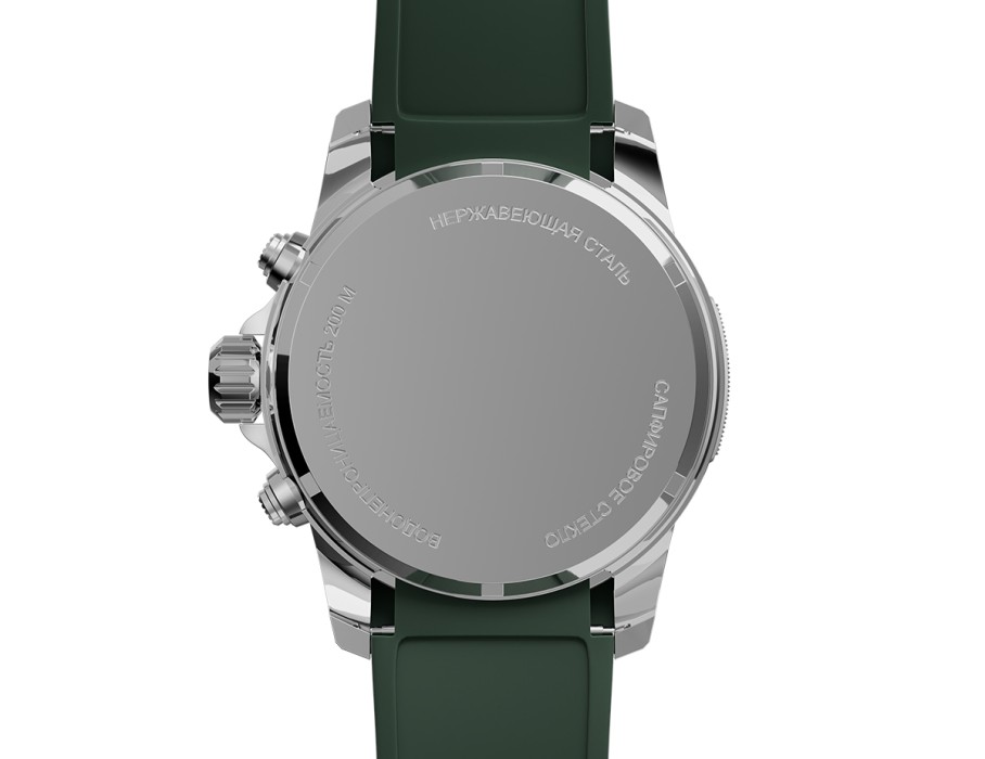 energy z60 42 мм кварц хронограф из проверенных материалов спереди