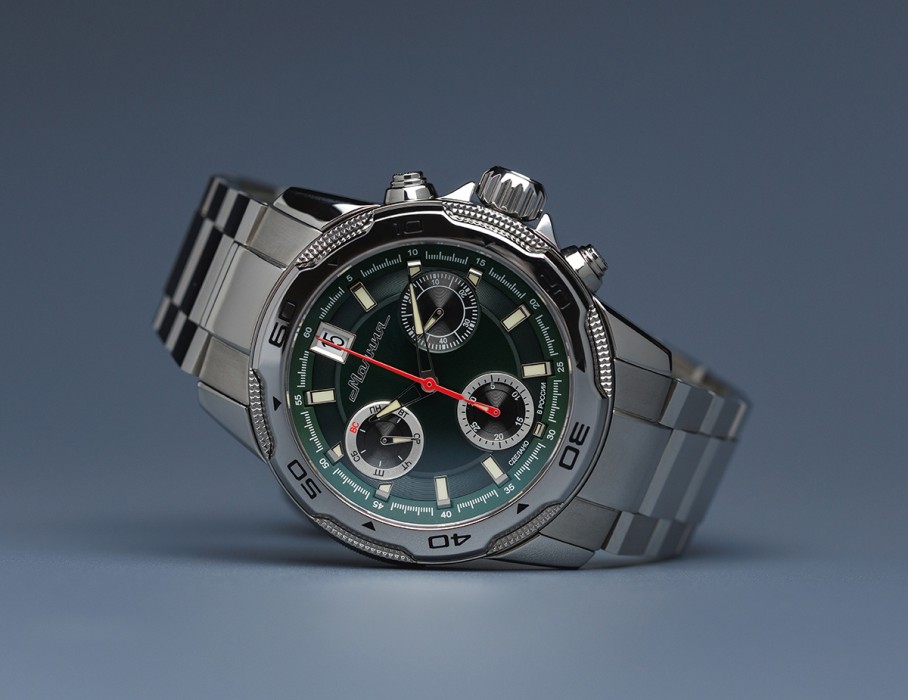 energy z60 42 мм кварц хронограф вид сбоку