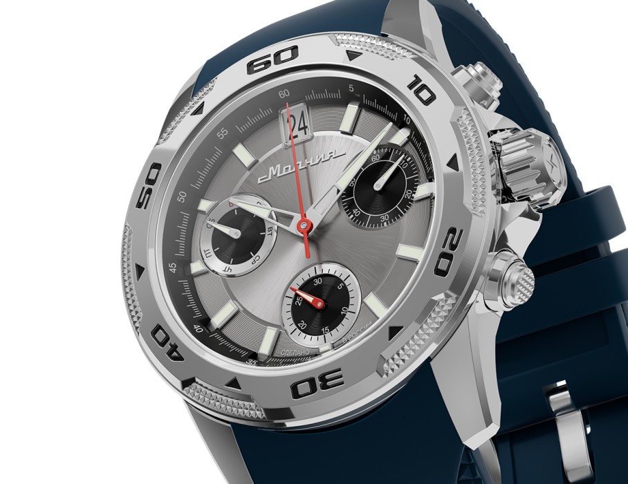 energy z60 42 мм кварц хронограф вид слева