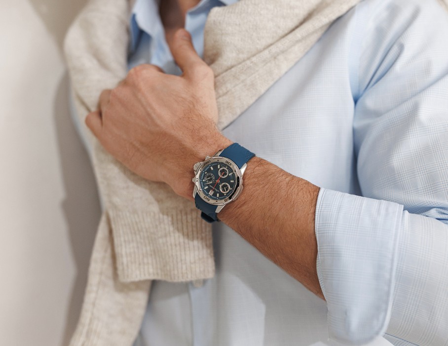 energy z60 42 мм кварц хронограф вид слева