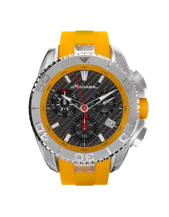 energy z60 44 мм кварц хронограф сталь фотография