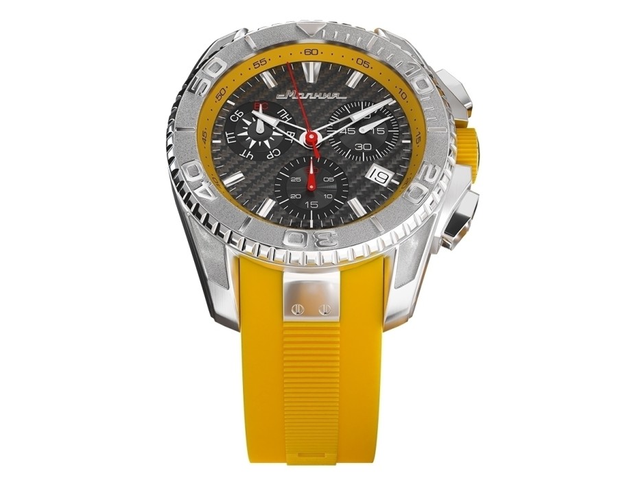 energy z60 44 мм кварц хронограф сталь из россии вид сбоку