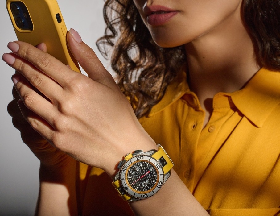 energy z60 44 мм кварц хронограф сталь из стали спереди