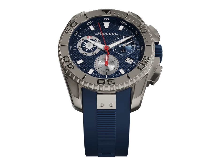 energy z60 44 мм кварц хронограф титан из россии вид сбоку