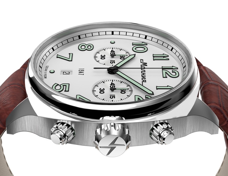 evolution 6s21 42 мм кварц хронограф из россии вид сбоку