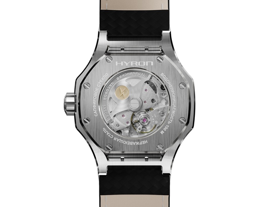 hyron tcb 8215 44 мм автоподзавод из стали спереди